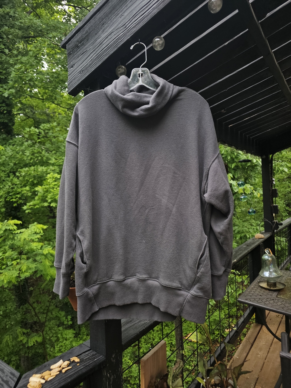 aerie Charcoal Gray Turtleneck Pullover Sweater